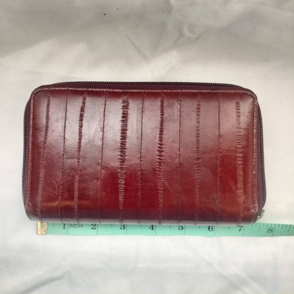 Vintage Eel Skin Leather Wallet - Picture 2 of 8